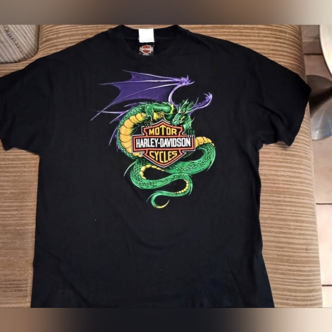 Vintage Harley Davidson Dragon Israel Shirt